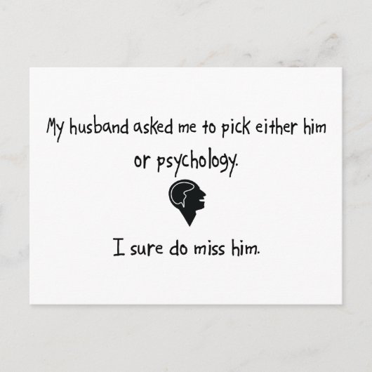 Pick Husband of Psychology Briefkaart (Voorkant)