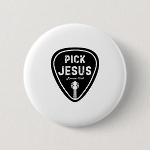 Pick Jesus T Shirt Romeinen 10_13 Christelijke git Ronde Button 5,7 Cm