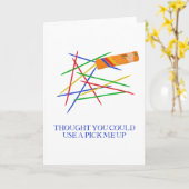 Pick Me Up Sticks Game Groet Kaart (Gele Bloem)