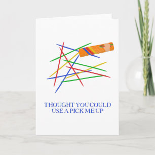 Pick Me Up Sticks Game Groet Kaart