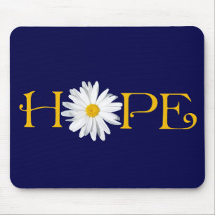 Pick Own Background - Shasta Daisy Hope Mousepad Muismat