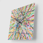 Pick-up Sticks 2 Wandklok Vierkante Klok (Hoek)