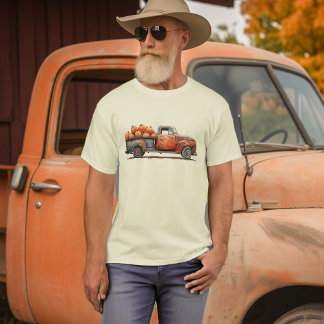 pick-up truck pompoenoogst t-shirt