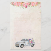 pick-up truck rustieke Waterverf Stationery Briefpapier (Voorkant)