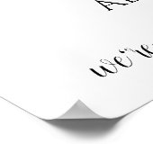 PICK-UW-EIGEN KLEUR! Romantic Wedding Welcome Sign Poster (Hoek)