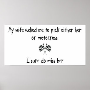 Pick Wife of Motocross Poster