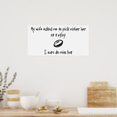 Pick Wife of Rugby Poster (Keuken)