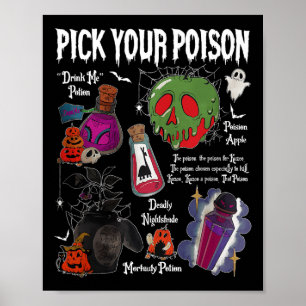 Pick Your Poison Halloween Party Spooky Poster