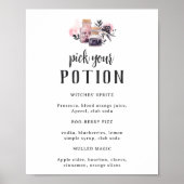 Pick Your Potion Halloween Baby Shower Drink Sign Poster (Voorkant)