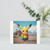 Pickachu Postkarte Briefkaart (Staand voorkant)