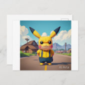 Pickachu Postkarte Briefkaart (Voorkant / Achterkant)