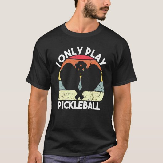 Pickball rackets of peddels en polymeer t-shirt (Voorkant)