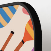 Pickeball Paddles Patroon met harten Custom (Links Detail)