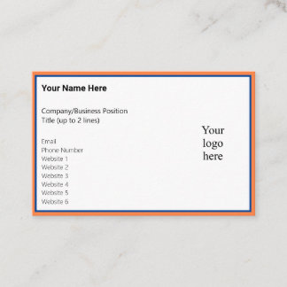 Picked Mango en Deep Blue Online Biz Logo Visitekaartje