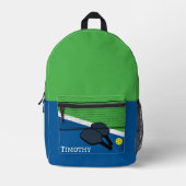 Pickelball gepersonaliseerd bedrukte rugzak (Voorkant)