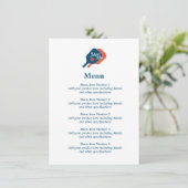 Pickelball menu mariage avec logo paddle racket (Debout devant)