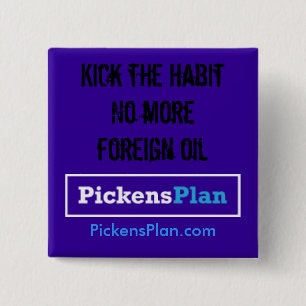 Pickens Plan Vierkante Button 5,1 Cm