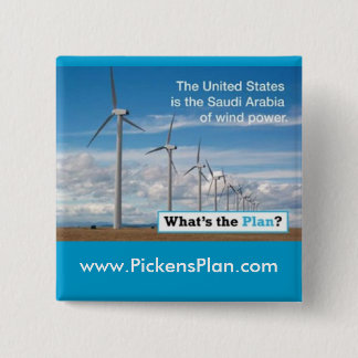 Pickens Plan - Wind Vierkante Button 5,1 Cm