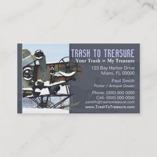 Picker of Antiek Dealer Visitekaartje (Voorkant)