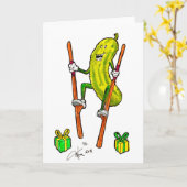 Picker sur pilotis Carte d'anniversaire (Fleur jaune)
