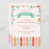 Picket Fence Garden Fête Invitation (Devant / Derrière)