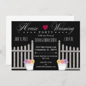 Picket Fence HouseWarming Party Uitnodiging (Voorkant / Achterkant)