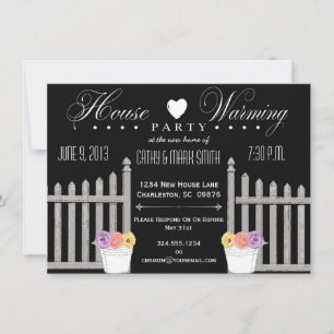 Picket Fence HouseWarming Party Uitnodiging