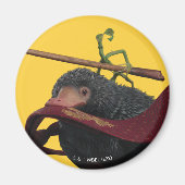 Pickett & Teddy met hand en Stropdas Magneet (Voorkant)