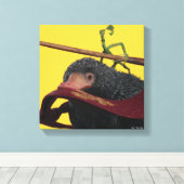 Pickett & Teddy With Wand and Tie Canvas Afdruk (Insitu (Houten vloer))