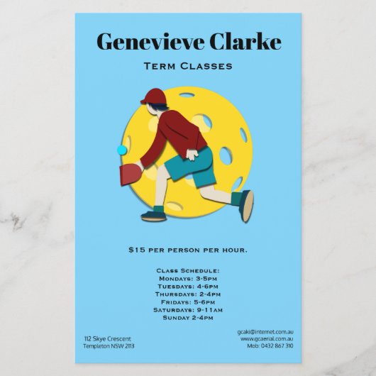 Pickle Ball Flyer (Voorkant)