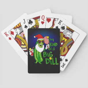Pickle Ball Gift Big Dill PIckleball Kerstmis Pokerkaarten