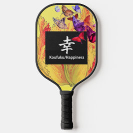 PICKLE BALL PADDLE KANJI HAPPY TIGER MET CLOUDS