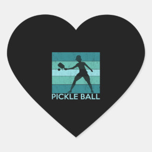 Pickle Ball Retro Hart Sticker