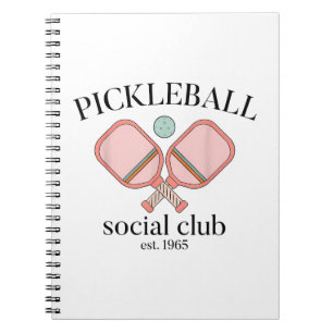 Pickle Ball Social Club EST 1965 Mannen Vrouwen Notitieboek