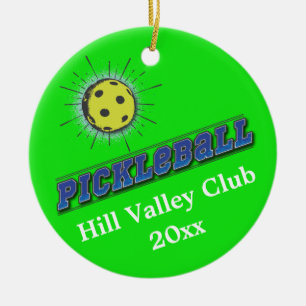 Pickle Ball Starburst Keramisch Ornament
