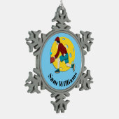 Pickle Ball Tin Sneeuwvlok Ornament (Links)