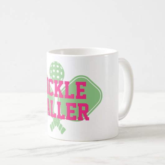 Pickle Baller Custom Pickleball Coffee Mok (Voorkant rechts)