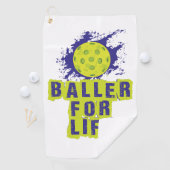 (Pickle) Baller for Life Towel Golfhanddoek (Insitu)