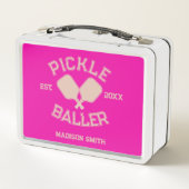 Pickle Baller Pickleball Collegiate Typografie (Achterkant)