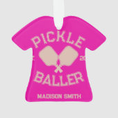 Pickle Baller Pickleball Collegiate Typographie (dos)