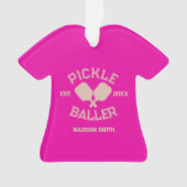 Pickle Baller Pickleball Collegiate Typographie (devant)