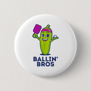 Pickle Ballin' Bros - Geschenken Vrienden, Broers, Ronde Button 5,7 Cm