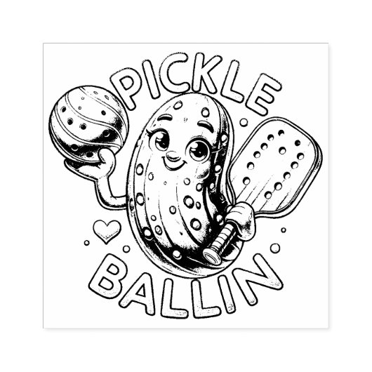 Pickle Ballin Rubberstempel (Afrduk)