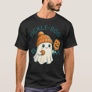 Pickle-Boo Grappige Geest Halloween Pickleball T-shirt