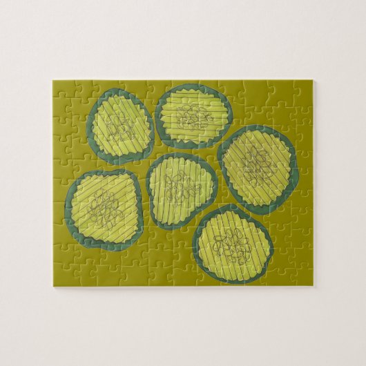 Pickle Chips Sweet Pickles Food Kosher Dill Design Legpuzzel (Horizontaal)