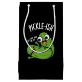 Pickle-ish Ticklish Funny Pickle Puns Dark BG Klein Cadeauzakje (Voorkant)