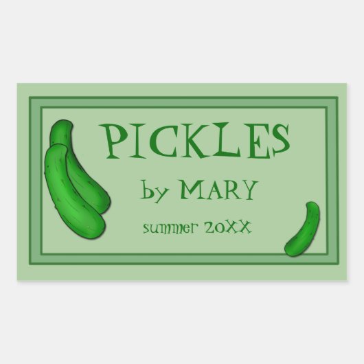 Pickle Jar Labels aan te passen (Voorkant)