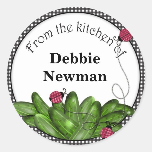 Pickle Jar Stickers gepersonaliseerd (Voorkant)
