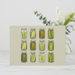Pickle Liefhebber Vintage Ingeblikte Augurken Pot Feestdagenkaart