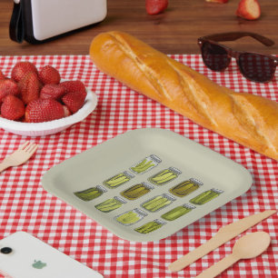 Pickle Liefhebber Vintage Ingeblikte Augurken Pot Papieren Bordje
